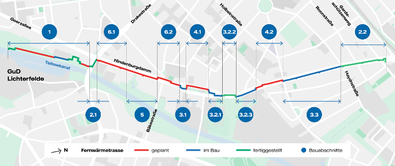 BEW Berliner Energie und Wärme | Aktuelles & Presse | Bauvorhaben Hindenburgdamm (Illustration)