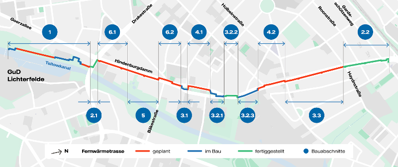 BEW Berliner Energie und Wärme | Aktuelles & Presse | Bauvorhaben Hindenburgdamm (Illustration)