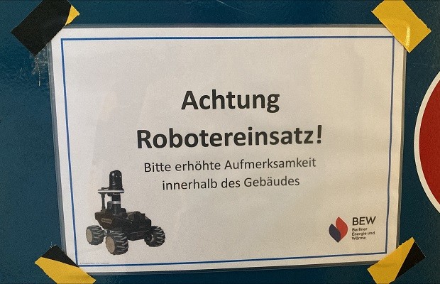 BEW Berliner Energie und Wärme | Aktuelles & Presse | Mobiler Roboter dreht im BHKW seine Runden